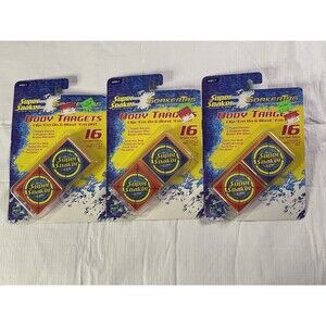 Lot of 3 NIB Super Soaker SoakerTag Body Targets 16 Targets/Pack 48 Total Target